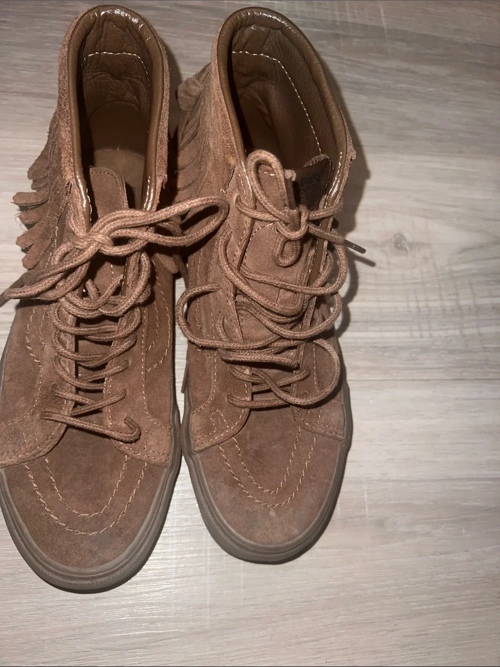 Vans Unisex Brown Suede Sneakers Ankle Boots Skate High-Top Shoes US M 6.5 W 8